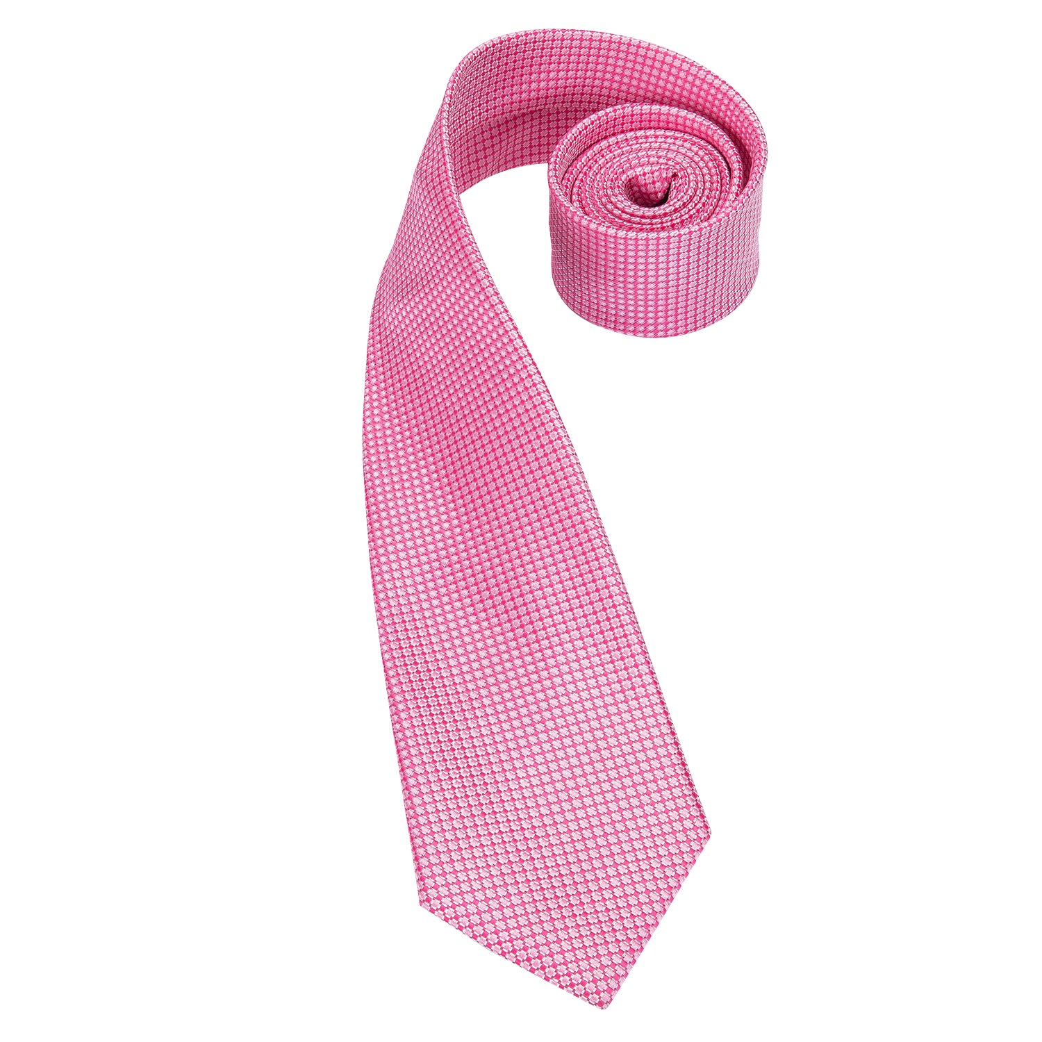 Rose Quartz Fuchsia Diamond Silk Tie