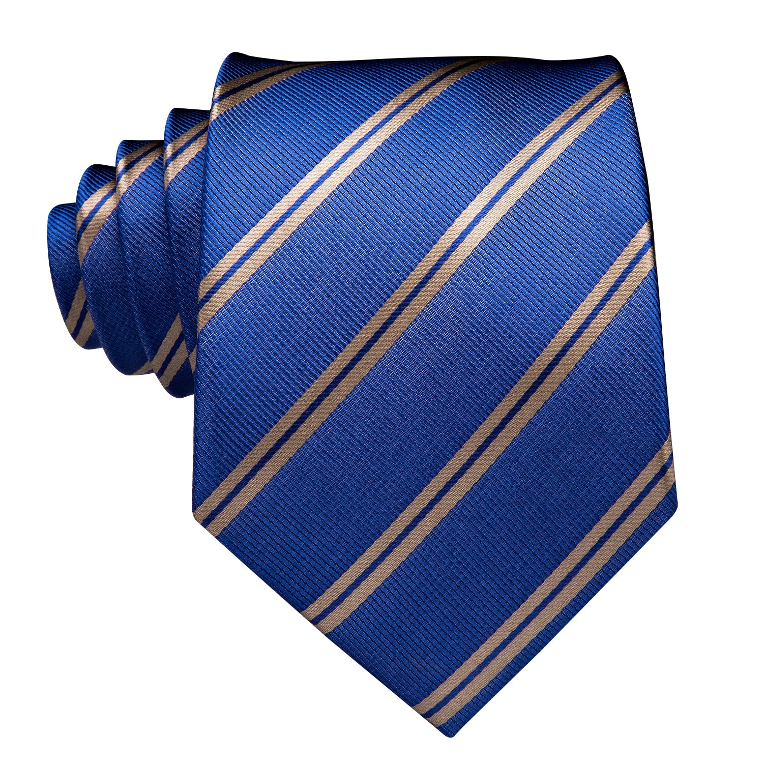 Sapphire Golden Striped Silk Tie