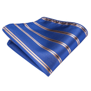 Sapphire Golden Striped Silk Tie