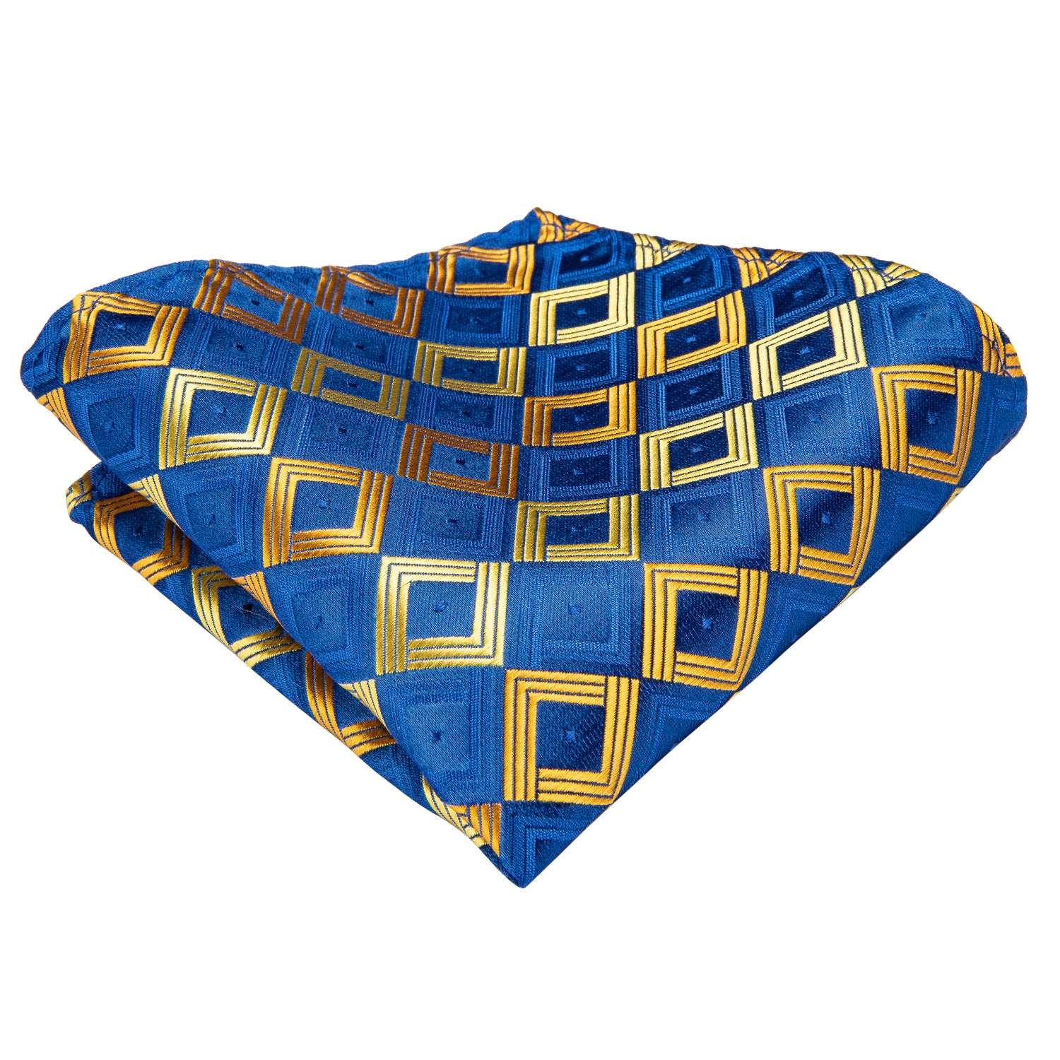 Golden Sapphire Cubed Silk Tie