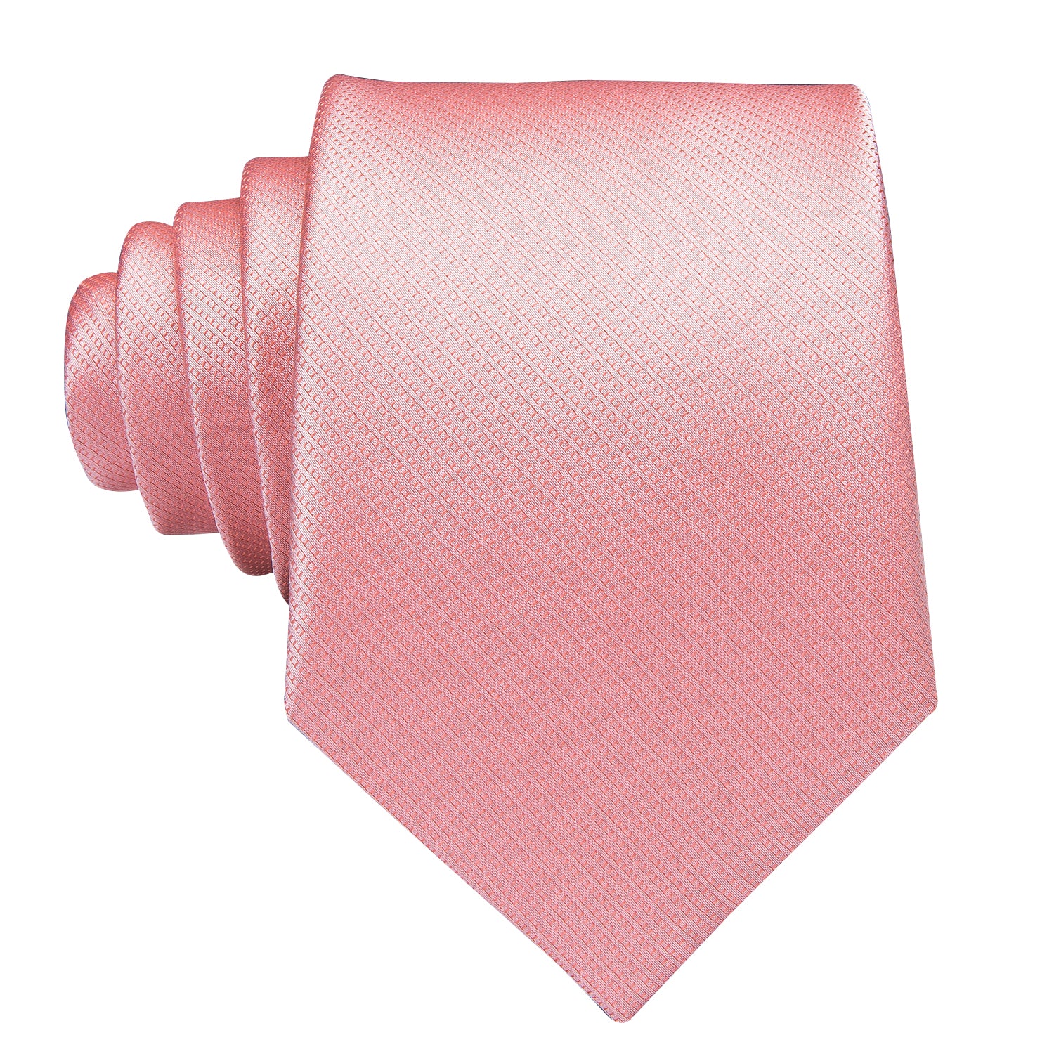 Solid Metallic Rose Quartz Silk Tie