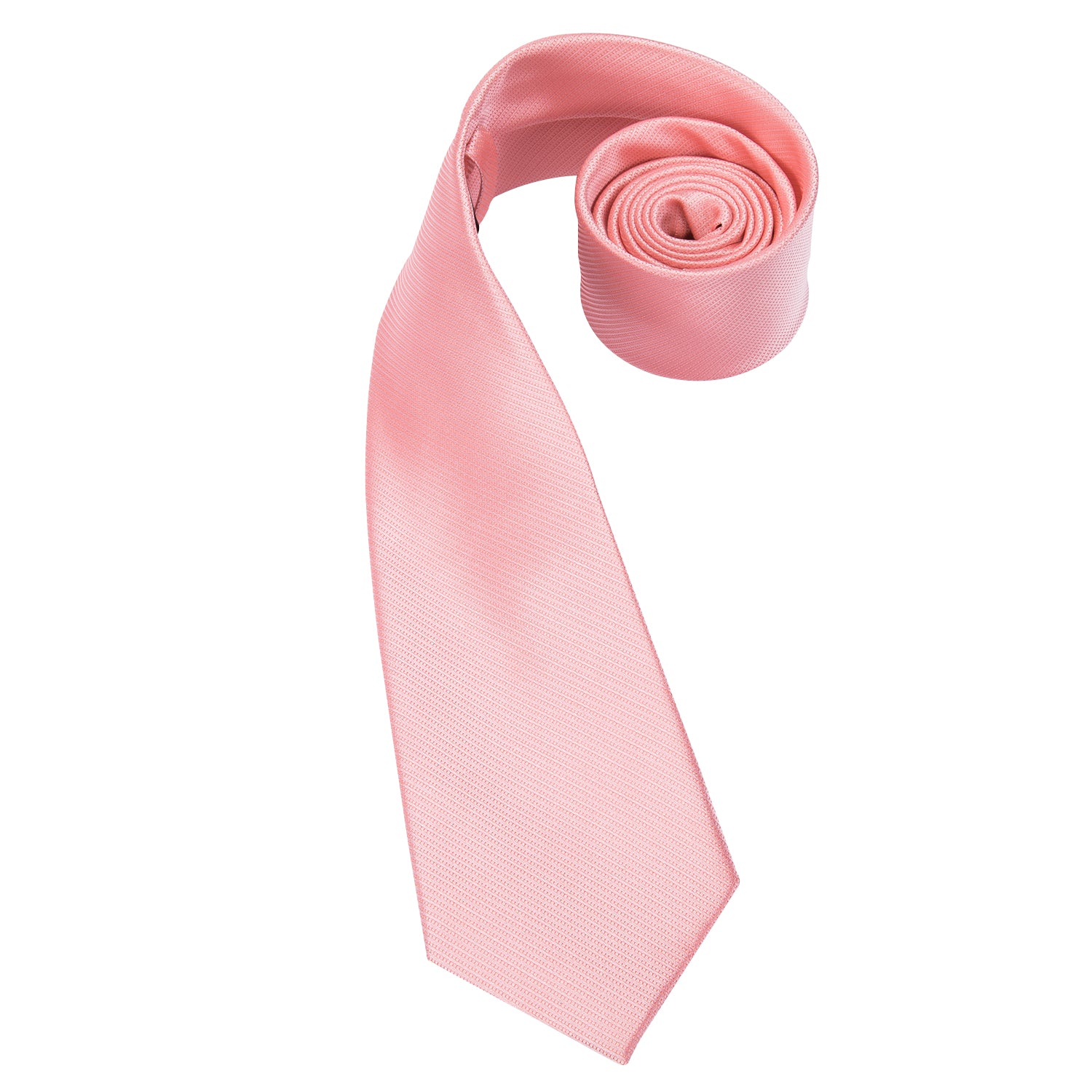 Solid Metallic Rose Quartz Silk Tie