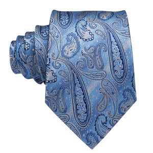 Azure Sky Paisley Silk Tie