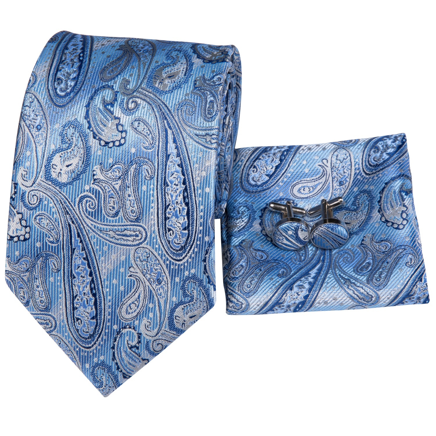 Azure Sky Paisley Silk Tie