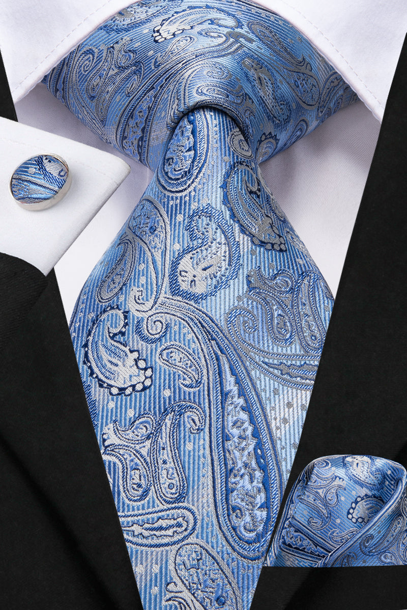 Solid Necktie in Bright Azure Blue 