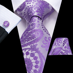 Amethyst Paisley Silk Tie