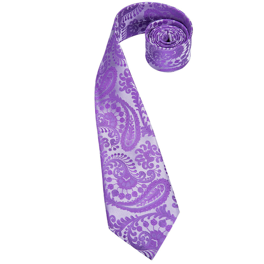 Amethyst Paisley Silk Tie