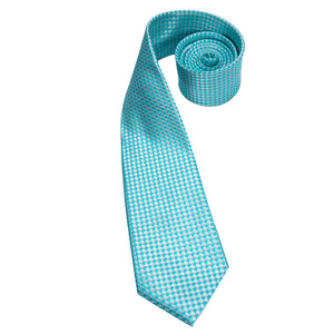 Aquamarine Turquoise Diamond Silk Tie