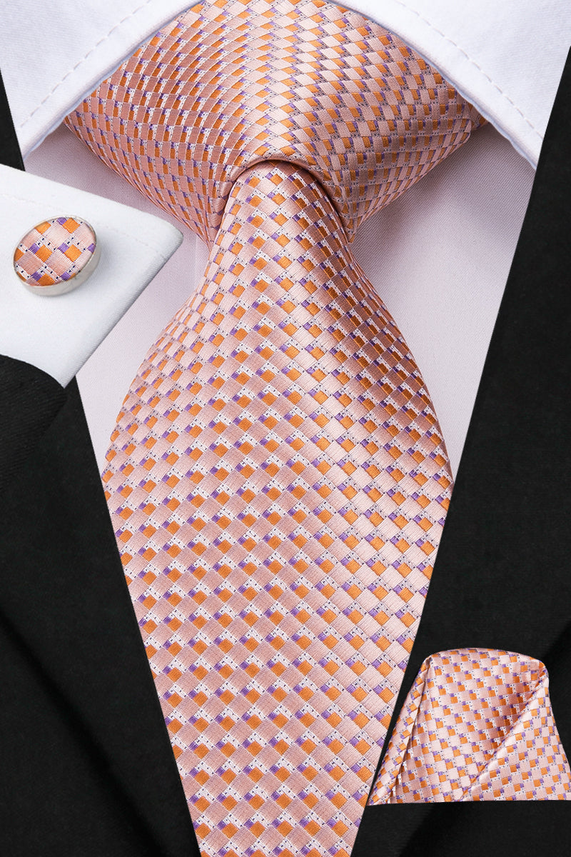 Rose Gold Diamond Silk Tie