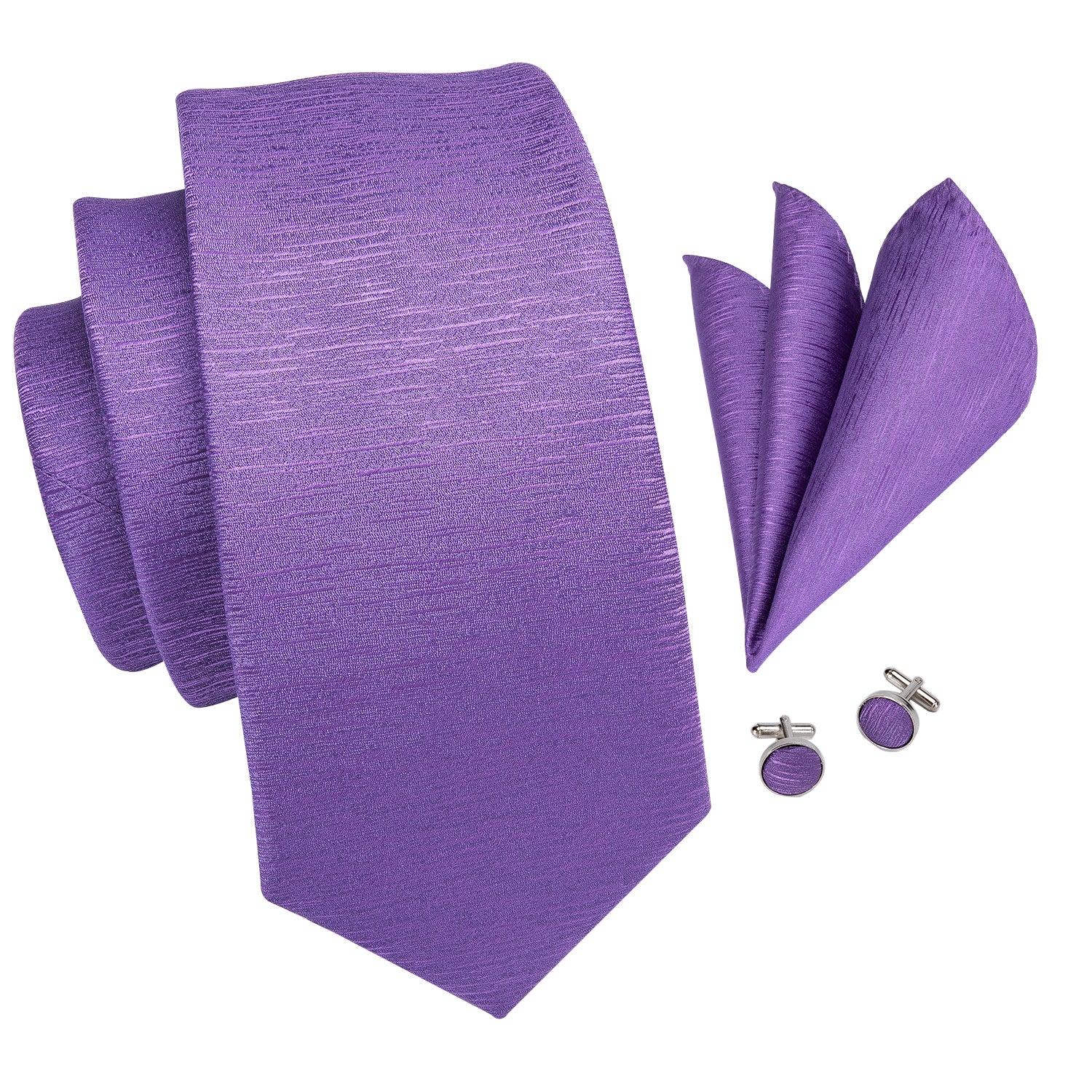 Solid Amethyst Streaks Silk Tie