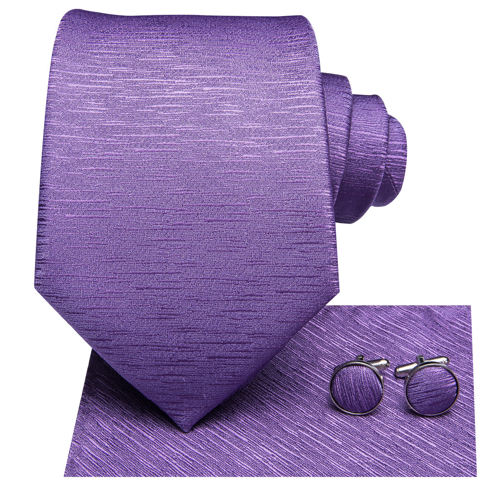 Solid Amethyst Streaks Silk Tie