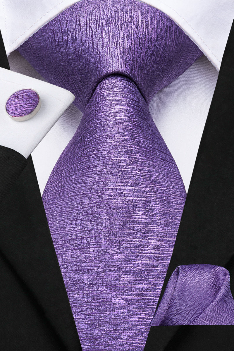 Solid Amethyst Streaks Silk Tie