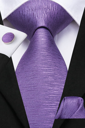 Solid Amethyst Streaks Silk Tie