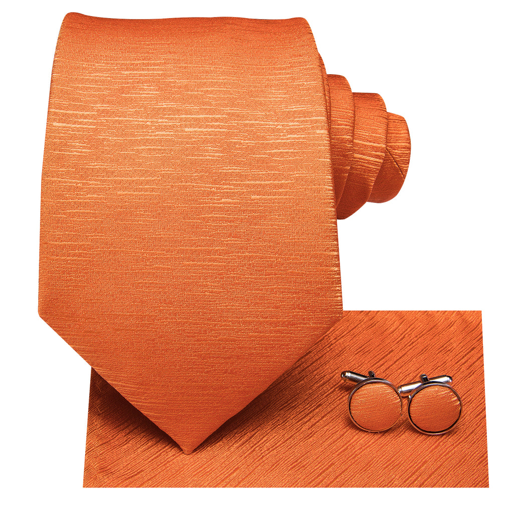 Solid Amber Streaks Silk Tie