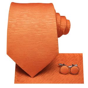 Solid Amber Streaks Silk Tie