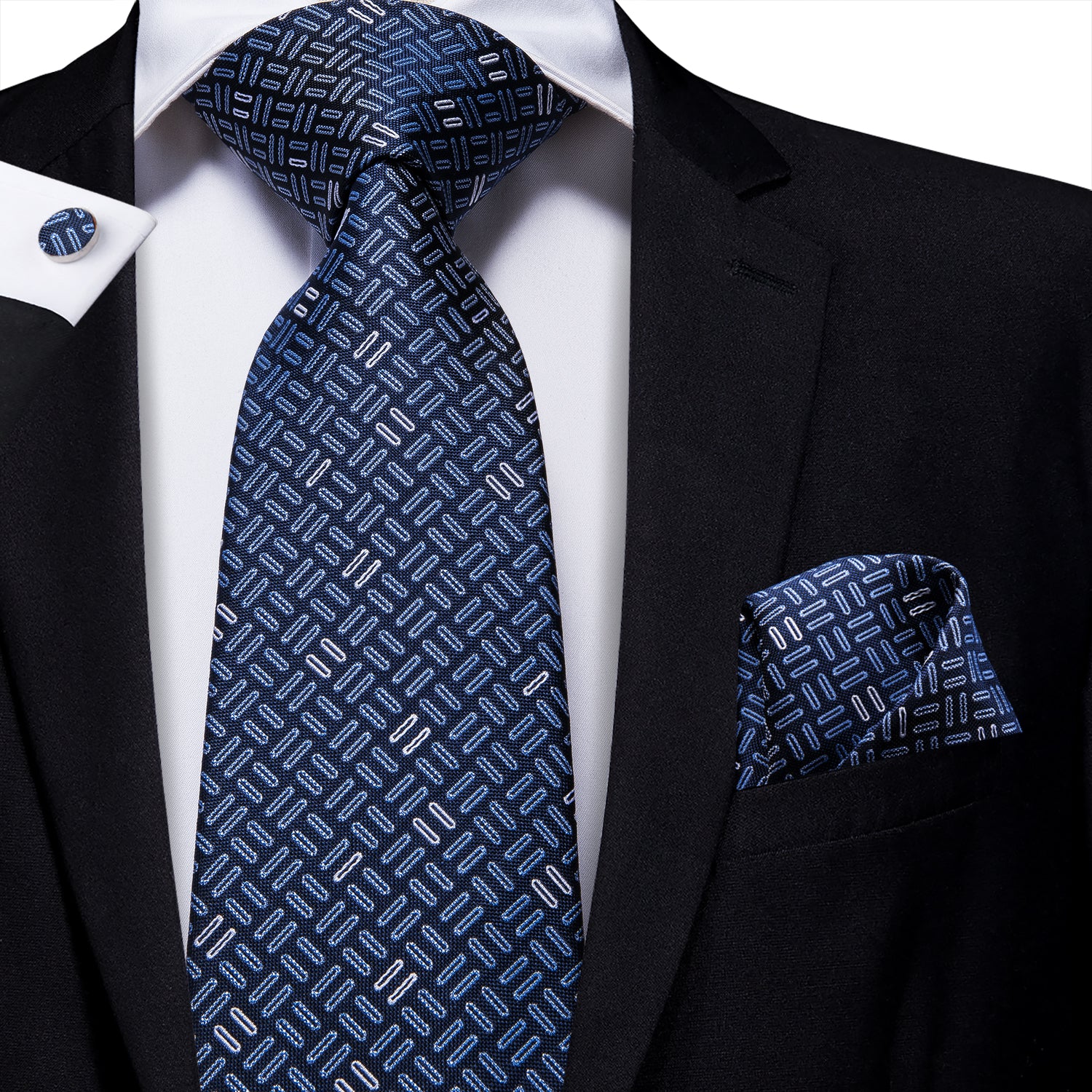 Midnight Sapphire Parallel Silk Tie