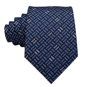 Midnight Sapphire Parallel Silk Tie