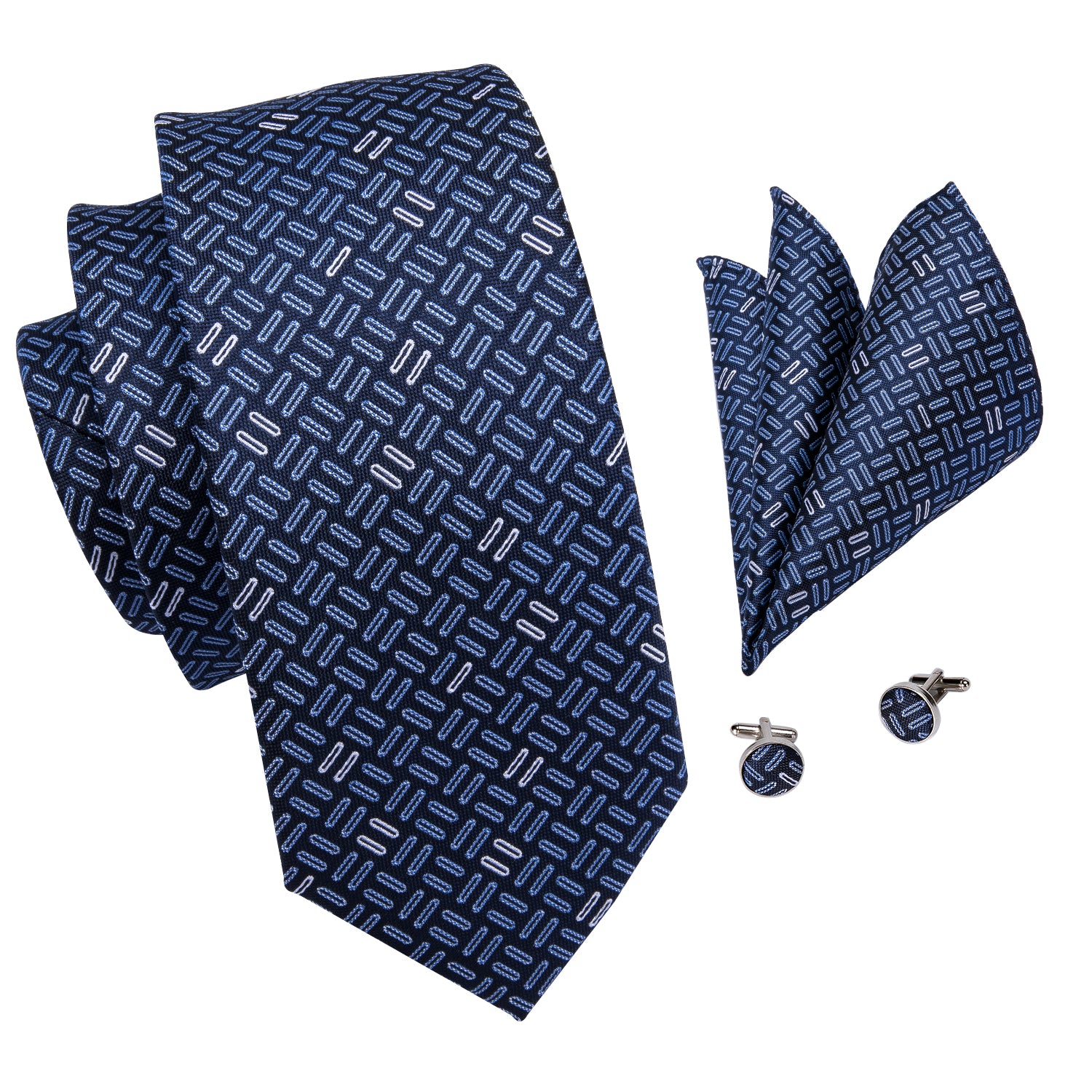 Midnight Sapphire Parallel Silk Tie