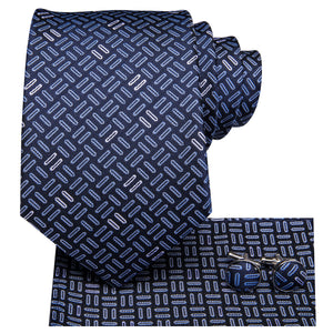 Midnight Sapphire Parallel Silk Tie