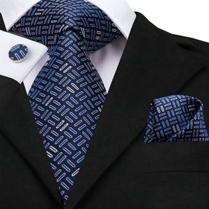 Midnight Sapphire Parallel Silk Tie