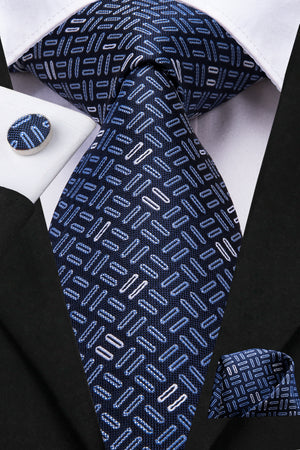 Midnight Sapphire Parallel Silk Tie