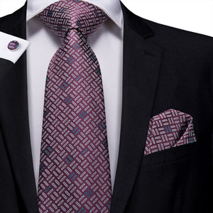 Midnight Ruby Parallel Silk Tie