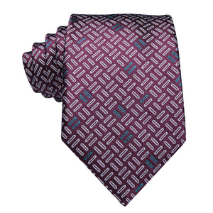 Midnight Ruby Parallel Silk Tie