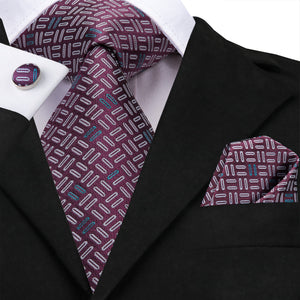 Midnight Ruby Parallel Silk Tie