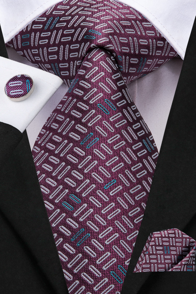 Midnight Ruby Parallel Silk Tie