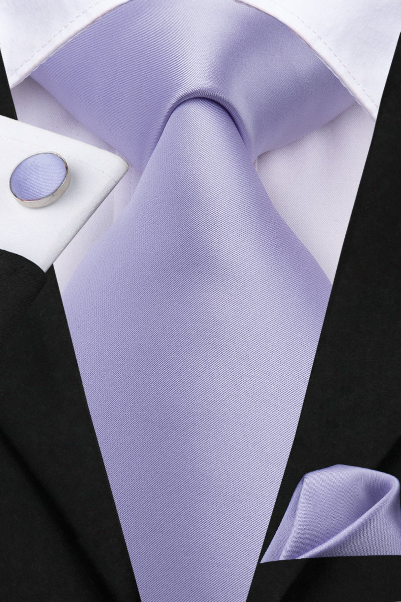 Solid Metallic Iris Silk Tie