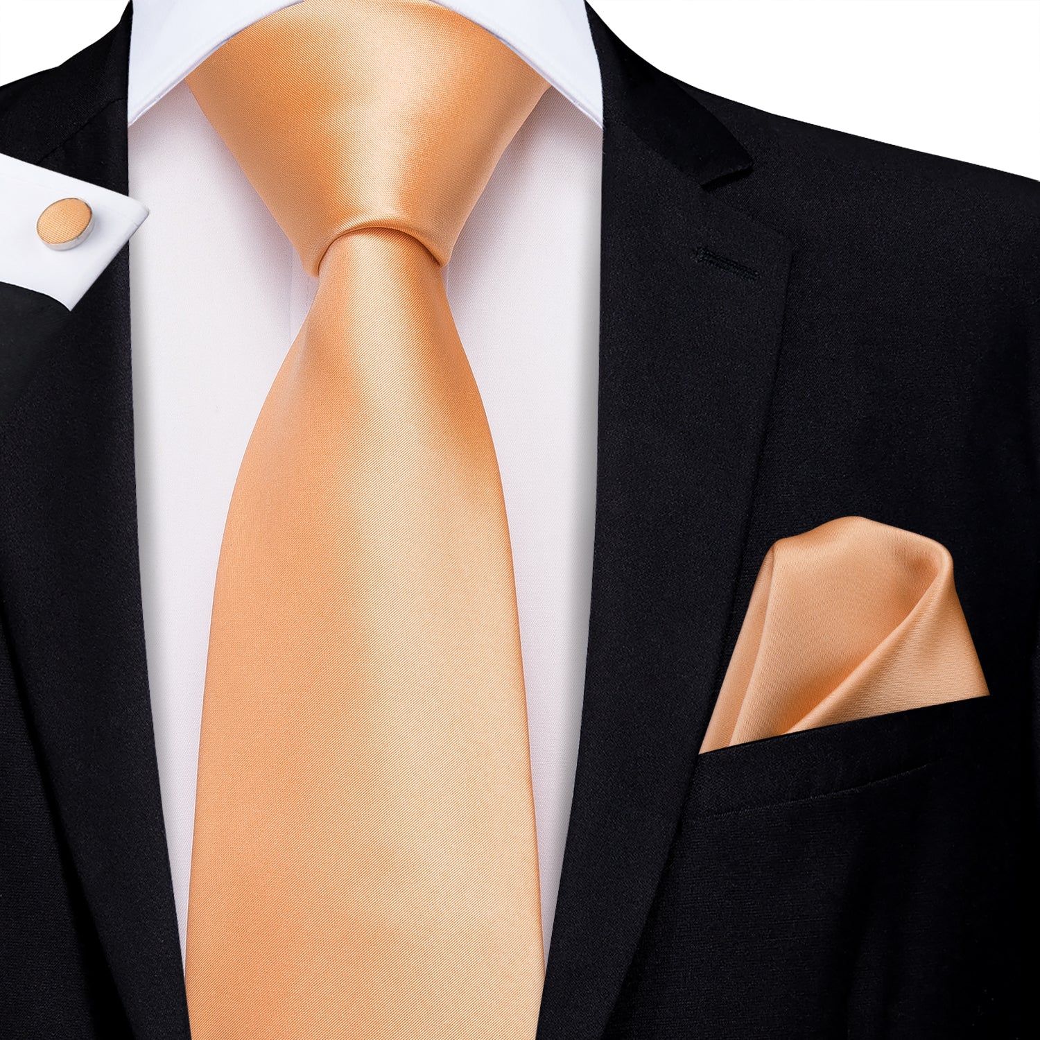 Solid Metallic Amber Silk Tie