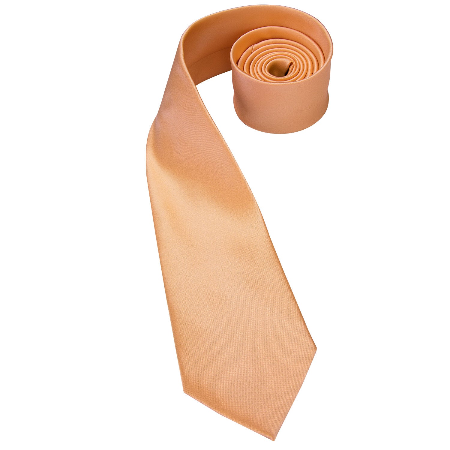 Solid Metallic Amber Silk Tie