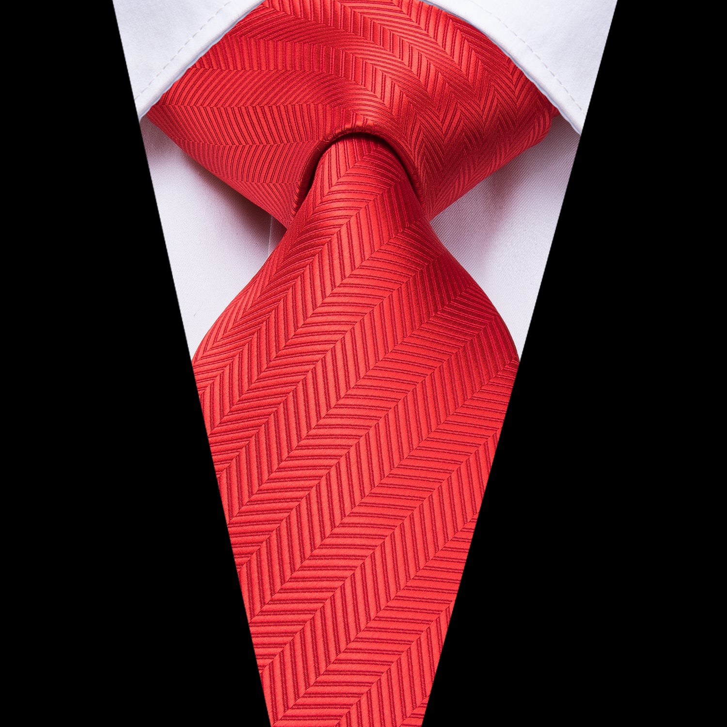 Solid Scarlet Silk Tie