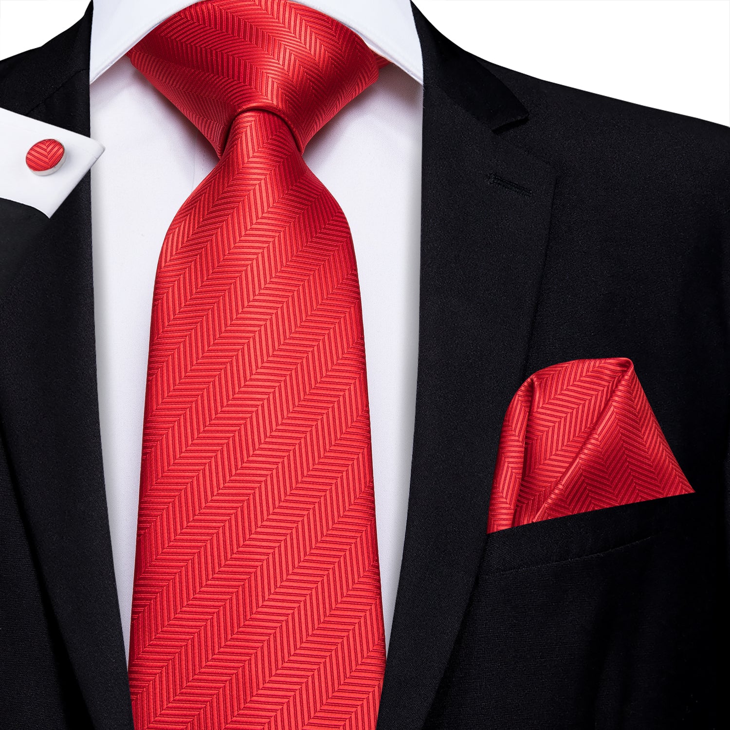 Solid Scarlet Silk Tie