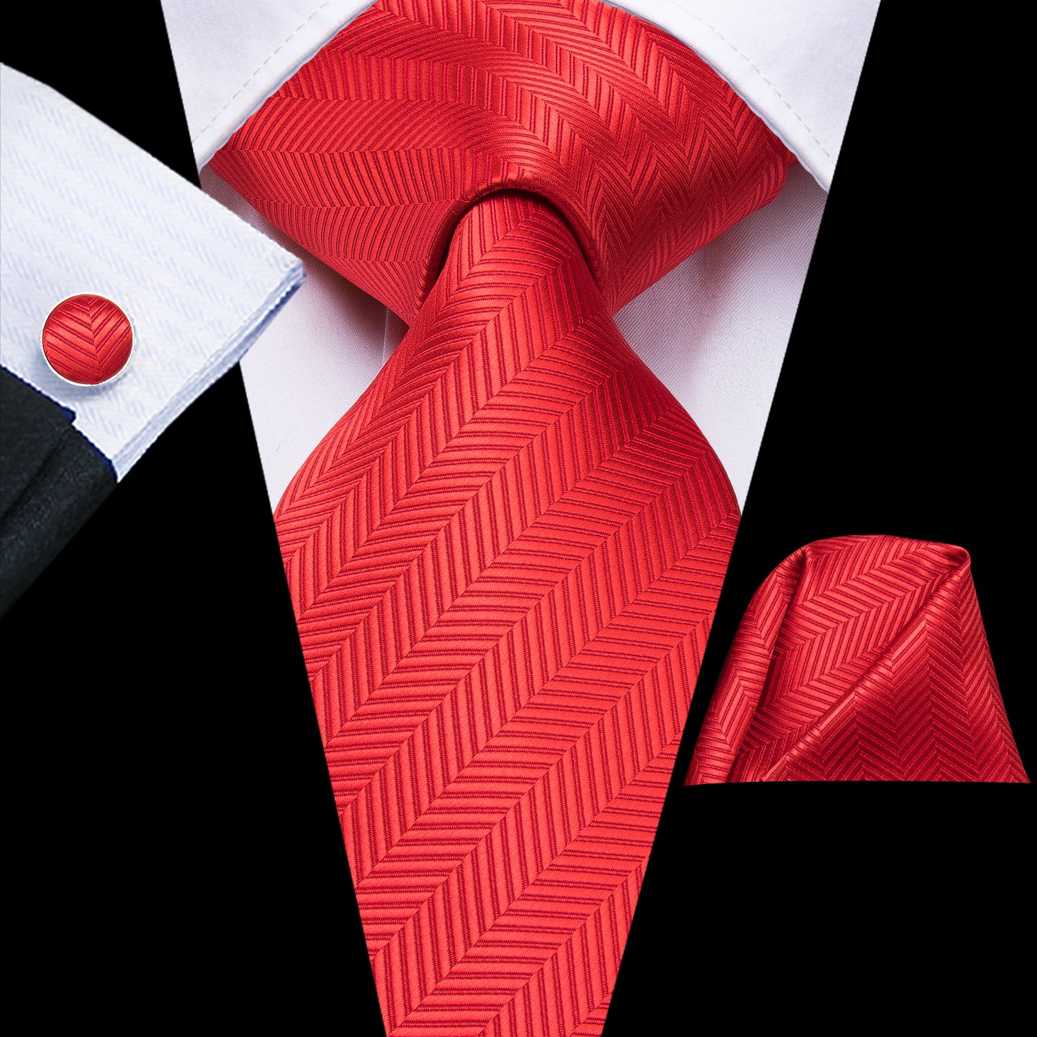 Solid Scarlet Silk Tie