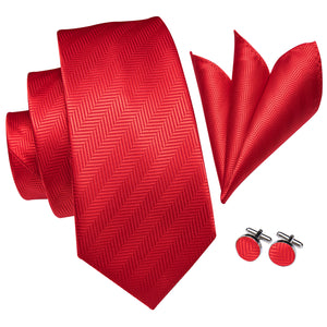 Solid Scarlet Silk Tie