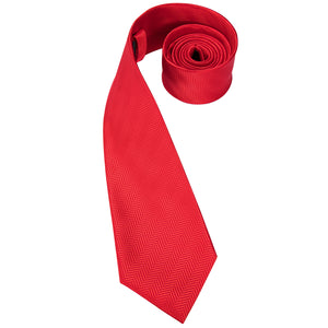 Solid Scarlet Silk Tie