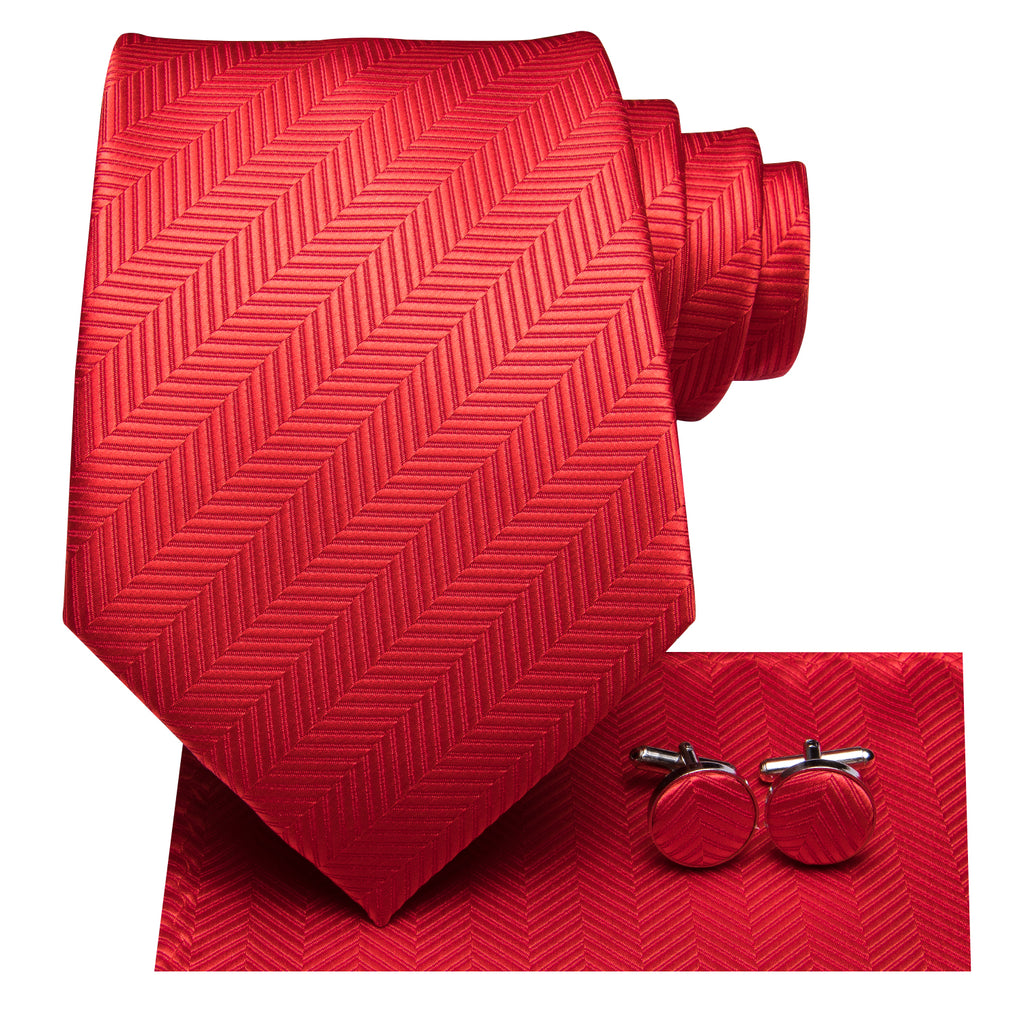 Solid Scarlet Silk Tie