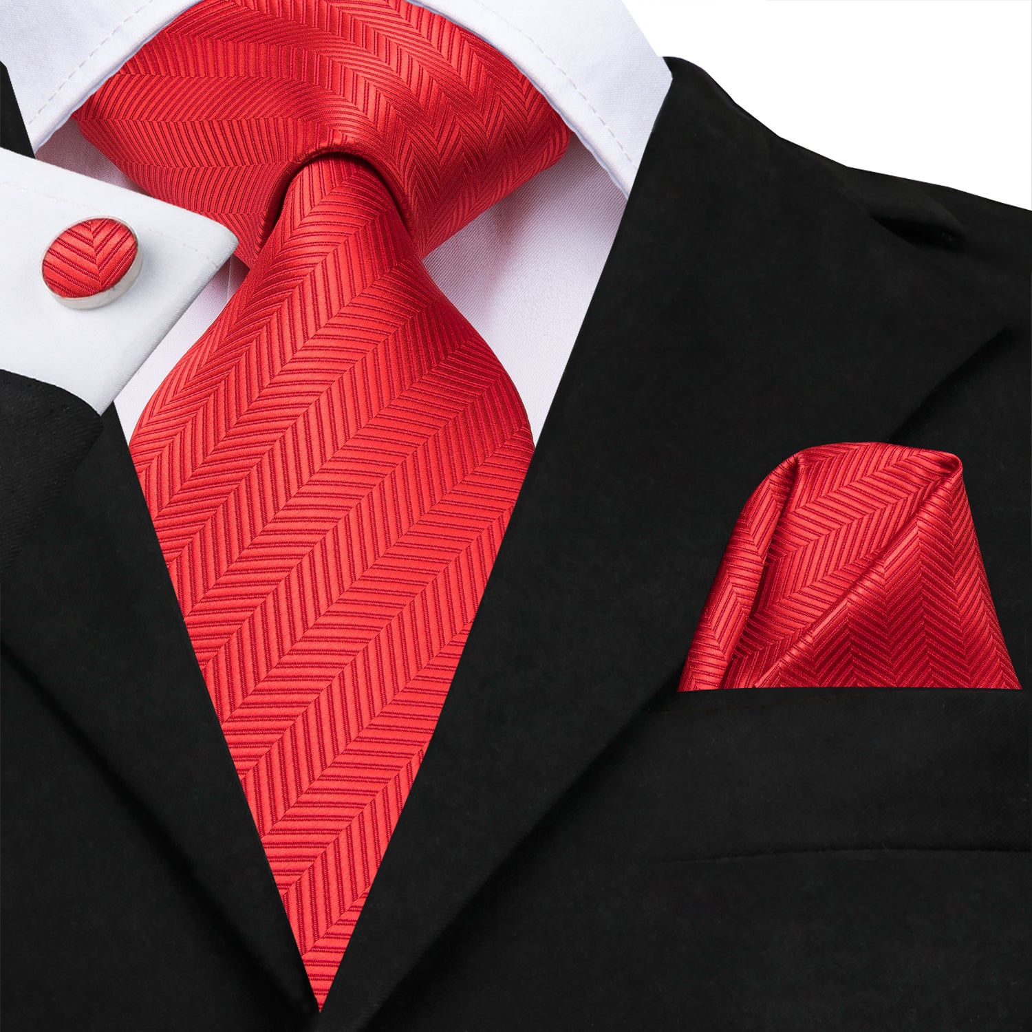 Solid Scarlet Silk Tie